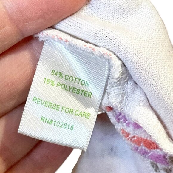 Garnet Hill Kids Girls Terry Cloth Hooded Swim Coverup Dress Coral Pink Geo Sz M - Picture 4 of 5